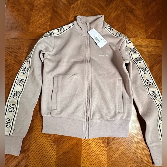 GUESS Athletic Zip-Up Hoodie
'BRITNEY' in Taupe - Picture 3 of 6